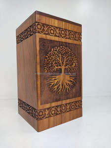 Urna de madera de mango hecha a mano para cenizas humanas, caja de madera, urna de cremación personalizada para cenizas, caja de urna de madera grande hecha a mano - Product Image 5