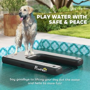 Rampa Gonfiabile per Cani da Barca, Antiscivolo, Sicura e Facile da Usare, per Animali fino a 130 kg, Struttura per Divertimento Acquatico per Moli e Laghi - Product Image 3