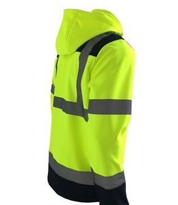 Customizable High Quality Polyester Hi Vis Fleece Jacket ANSI Certified Unisex Reflective Safety Features <b>Waterproof</b> <b>Work</b> Wear - Product Image 4