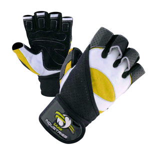 Guantes de Gimnasio de Cuero Premium con Soporte Integrado para las Muñecas, Guantes Acolchados para Levantamiento de Pesas y Entrenamiento de Fuerza - Product Image 6