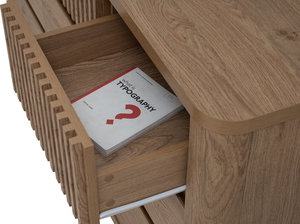 Buffet en chêne à tiroirs cannelés, style minimaliste sophistiqué, avec grand espace de rangement, idéal pour les intérieurs minimalistes - Product Image 5