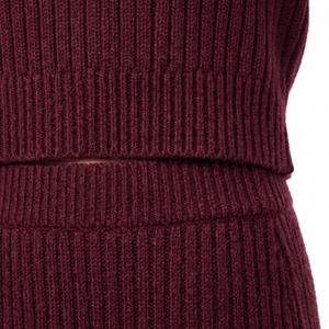 Conjunto de Suéter Tejido y Falda Midi para Mujer, Elegante Conjunto de Dos Piezas, OEM, ODM, Venta al Por Mayor, Logotipo Personalizado de Fábrica - Product Image 5