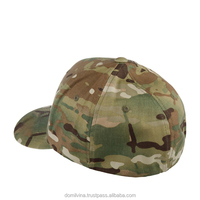 Casquette de baseball structurée à 6 panneaux en tissu éponge camouflage, personnalisable OEM/ODM, 100 % coton, pour aventures en plein air et équipes
