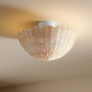 Plafonnier en rotin SIMIG, luminaire encastré, style bohème moderne, lampe de <span class=keywords><strong>plafond</strong></span> tissée à la main pour chambre à coucher, salon, salle à manger - Product Image 1