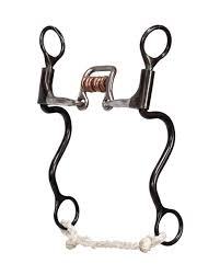 บิตม้าสแตนเลสสีดำแบบ Snaffle พร้อมปากม้าแบบมีข้อต่อทองแดงสำหรับฝึกและขี่ม้า - Product Image 2