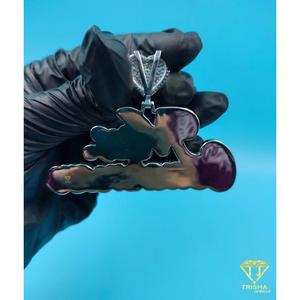 Iced Out Heart <b>Name</b> Pendant Mrs "COACHMAN " <b>Custom</b> <b>Necklace</b> Bling Chain Wedding Jewelry Gift For Her - Product Image 3