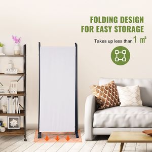 "3-Panel Folding Fabric Room Divider for Office & Bedroom 6.1 ft Privacy <b>Screen</b>" - Product Image 5