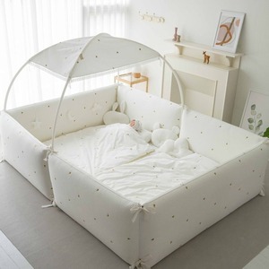 [S.P Company] Newborn <b>Nest</b> Bedding 100% Cotton Hypoallergenic Impact Absorbing Baby Pigment Embroidery Bumper <b>Bed</b> - Product Image 1