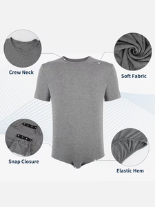 Mono de Manga Corta para Hombre, Hecho de Spandex/Algodón Orgánico, Tejido Transpirable Ecológico, Estilo Casual para Uso en Exteriores - Product Image 2