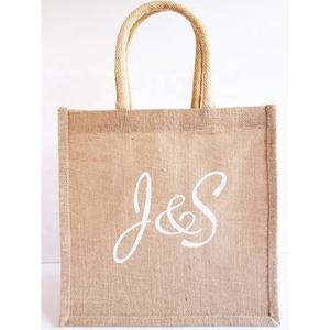 Sac en jute et coton réutilisable de haute qualité, conçu pour les courses quotidiennes, les voyages de bureau et le rangement des produits d'épicerie - Product Image 5