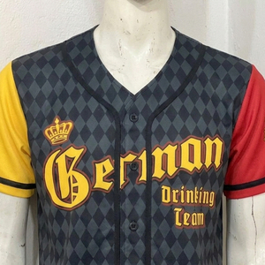 เสื้อเบสบอลแบบซับลิเมชั่นสั่งทำพิเศษ - โพลีเอสเตอร์แห้งเร็ว ขายส่ง OEM คุณภาพสูง ระบายอากาศได้ดี สำหรับผู้ชายและเยาวชน - Product Image 4