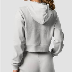 เสื้อครอปฮู้ดดี้สำหรับผู้หญิงใส่ได้ทุกวัน เนื้อผ้านุ่มสบาย ระบายอากาศได้ดี เหมาะสำหรับการเดินทางและสไตล์ลำลอง - Product Image 2