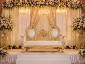 Royal rajwadi โซฟามหาราชาแต่งงานที่ทันสมัยหรูหราออกแบบงานฝีมือไม้ที่มีน้ำหนักเบารักที่นั่งสำหรับงานแต่งงาน - Product Image 4