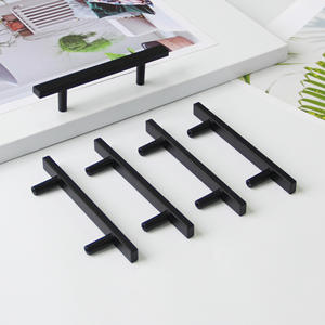 Tirador de Cajón en T de Aleación de Zinc Negro Moderno Multiusos, Ecológico y Duradero para Baño, Cocina, Dormitorio y Sala de Estar - Product Image 2