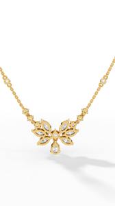 Collar con Diamantes Cultivados en Laboratorio con Corte Pera y Marquise, en Oro de 14K, Color Incoloro, VVS, Colgante Solitario, Cadena Delicada - Product Image 2