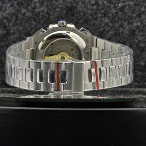 Montre mécanique automatique de luxe pour homme, style cadran bleu gaufré, acier inoxydable, étanche, montre-bracelet sport et affaires - Product Image 4