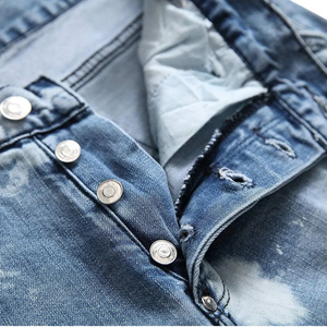 Pantalones Vaqueros Holgados de Alta Calidad para Hombre, Estilo Retro, Lavado Ácido, Moda Urbana y para Fiestas, Jeans de Pierna Recta - Product Image 3