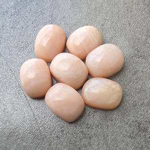Opale rose naturelle AAA+ rectangulaire taille coussin, cabochon à dos plat, pierre précieuse calibrée, pour la fabrication de bijoux - Product Image 4