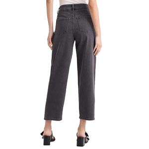 Pantalones vaqueros de talla grande para mujer, servicio OEM 2025, pantalones vaqueros informales elegantes ajustados de pierna ancha lavados personalizados - Product Image 3