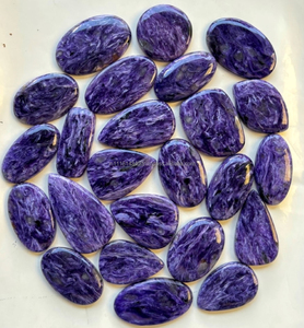 เกรด AAA พลอยรัสเซีย Charoite หลวมอัญมณี Cabochon เครื่องประดับรักษาจักระธรรมชาติ - Product Image 1