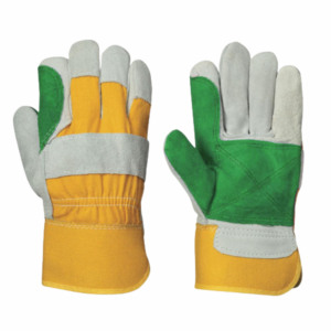 Gants de travail de sécurité industriels en cuir de vachette renforcé, avec dos en coton perforé, pour la protection des mains des ouvriers - Product Image 5