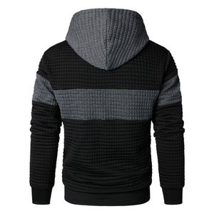 Mens <b>Waffle</b> Fleece Hoodie Thermal Textured Pullover Sweatshirt Warm Casual Relaxed Fit Hooded Top - Product Image 5