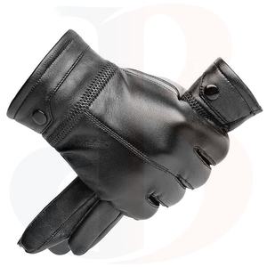 Guantes de Conducción Unisex GEO BROTHERS, Nuevos, de Piel de Oveja Genuina, Cálidos para Invierno, con Pantalla Táctil, Dedos Completos, Antideslizantes y Ligeros - Product Image 1