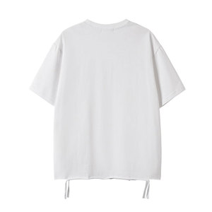 T-shirt décontracté pour homme avec logo personnalisé, effet vieilli, lavage vintage, coton épais, fournisseur en gros, OEM ODM - Product Image 2