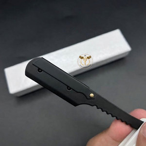 Professional White Plastic Handle Stainless Steel Folding <b>Straight</b> <b>Razor</b> Barber Shaving <b>Razor</b> for Salon Hair Cutting Tool - Product Image 3
