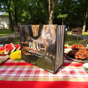 Sac fourre-tout moyen réutilisable en non-tissé imprimé double face, avec bandoulière laminée, personnalisé Vietnam ECOBAG VINA - Product Image 6