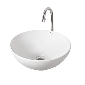 Lavabo de Cerámica Blanco de Diseño Único y Alta Calidad, Suministro Directo de Fábrica, para Baño - Product Image 1