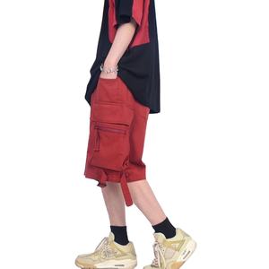 กางเกงวิ่งขาสั้นผู้ชายสำหรับฤดูร้อนเสื้อผ้าแนวสตรีทวินเทจไฮสตรีทชุดทำงานมีกระเป๋ากางเกงขาสั้นทรงหลวมผ้าย้อมโลโก้ตามสั่ง - Product Image 5