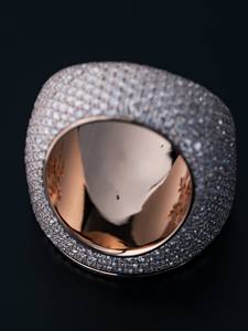 Anillo de Moda con Diseño de Pluma, Joyería de Plata 925 con Circonitas, Anillo con Forma de Abanico de Plumas - Product Image 4