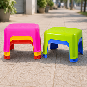 PP Plastic <b>Outdoor</b> Bathroom <b>Stool</b> Virgin Material Stackable Lightweight Durable Bath Ottoman Seat Space Saving Modern - Product Image 5