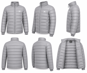 WARPRO INDUSTRY Men's Winter Puffer <b>Jacket</b> Premium <b>Canvas</b> Fabric Hooded Stand Collar Full Zip Windproof Breathable Streetwear - Product Image 6