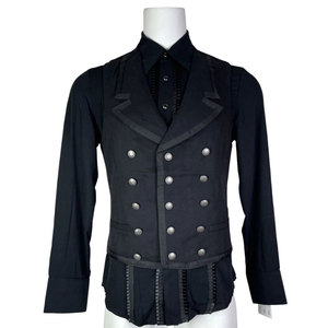 Chaleco Gótico Negro Retro, Estilo Vampiro, Victoriano, Pirata, Steampunk, Suministros de Fábrica 2026 - Product Image 3