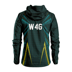 Wholesale Eco Friendly High Quality Quick Dry Waterproof Breathable Nylon Coated Zipper Pattern Hooded Windbreaker Jacket - Product Image 3