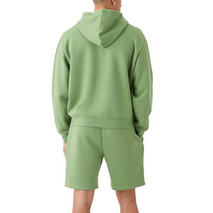 Cotton Fleece Heavyweight Zip up Hoodie Set Custom Blank 2 Piece Set Men Jogging Wear Unisex <b>Tracksuit</b> - Product Image 2