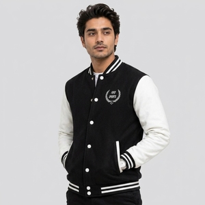 Chaqueta Varsity Premium de Alta Calidad, Ropa Exterior Informal con Ajuste Cómodo, Tela Resistente, Puños Acanalados, Bordado Personalizado - Product Image 4