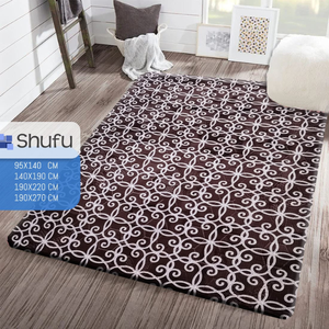 Shufu Premium Anti-Allergie Doux Non-Tissé Tapis Antidérapant Haute Densité Style Moderne Flanelle Lavable En Machine Motif Abstrait - Product Image 4