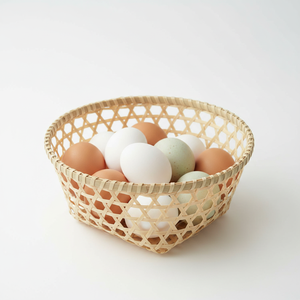 New Arrival High quality handwoven bamboo <b>basket</b> eco-friendly storage <b>basket</b> for fruit vegetables kitchen and home use supplier - Product Image 5