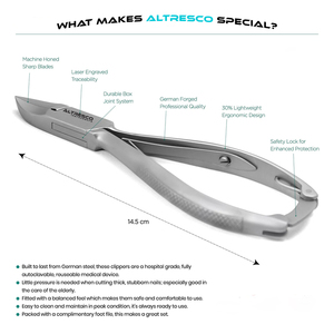 Nail Nippers (<b>Plain</b> Handle) Stainless Steel With Double Spring Back Lock (Concave Blades) Available in Stock Order Now - Product Image 2