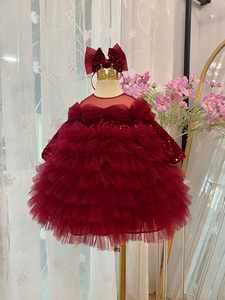 Muchas opciones de color Vestido de niña de longitud completa ODM/OEM Tela de lentejuelas de malla suave Casual Maxi Kids Moda Diseño sin mangas Niños - Product Image 4