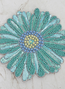 Handmade Luxury Floral <b>Beaded</b> Eco-Friendly <b>Placemat</b> for Home Dining Centerpiece Decor - Product Image 2