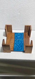 Sous-verres en bois et résine, sous-verres en bois et résine personnalisés, vente en gros, gravure, sous-verres carrés, cadeau pour mariage - Product Image 2