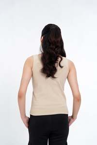 OEM Clothing High Quality <b>Running</b> Women Beige Tank Top Sport Tight Gym Sleeveless Sportswear Gym <b>Singlet</b> Fitness Tank Top - Product Image 2