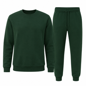 Wholesale New Design Men New Arrival Full Sleeve <b>Embroidery</b> Logo Men Sweat Suit Best Design Fleece Fabric Men Tracksuit <b>Set</b> - Product Image 4