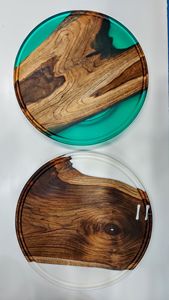 Plateau de service en résine époxy fabriqué en Inde, élégant et fait main, décoration d'intérieur pour table basse ou coiffeuse, disponible en gros - Product Image 4