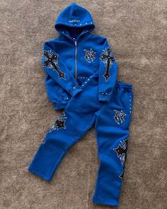 Ensemble de survêtement vert à capuche RARE SOUL APPAREL, manches longues, en coton, imprimé appliqué, streetwear pour enfants, tenue décontractée de printemps - Product Image 6