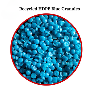 Recycled HDPE Blue Granules Injection Molding & Film Grade Reinforced <b>Plastic</b> Resin <b>Pellets</b> for Bag Applications - Product Image 1